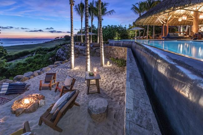 003 Sand terrace and firepit sunset